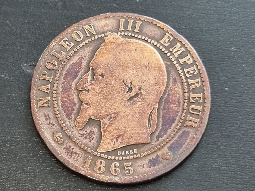 France 1 franc 1854 Napoléon III Paris flan bruni Qualité Proof très rare Fleur