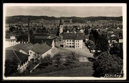 AK Kölliken, Teilansicht mit Fabrik und Blick zur Kirche