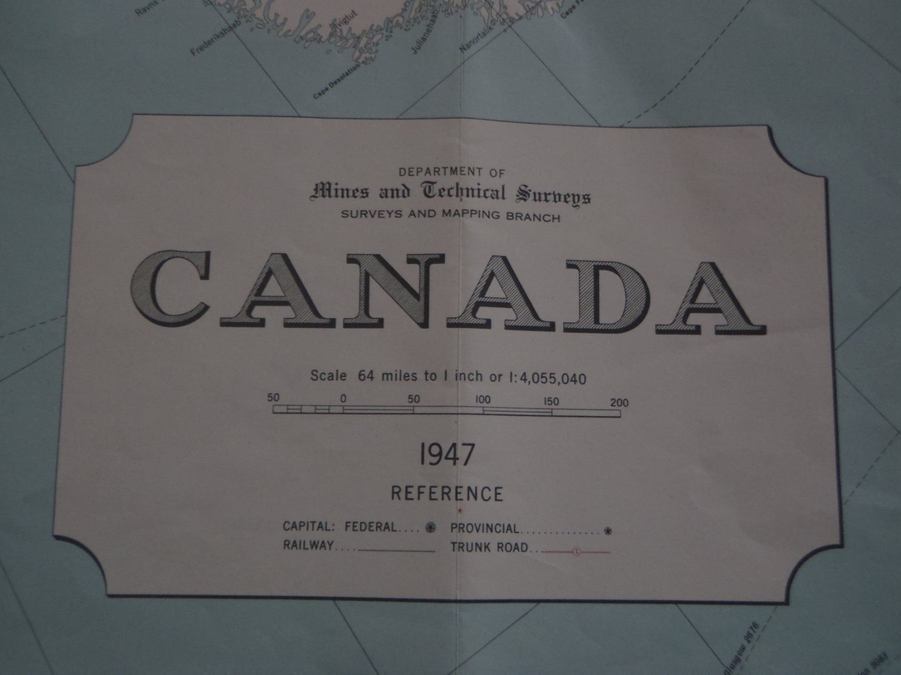 Landkarten & Atlanten: Landkarte Canada 1947 – Gebraucht aus Rafz von stg101 1
