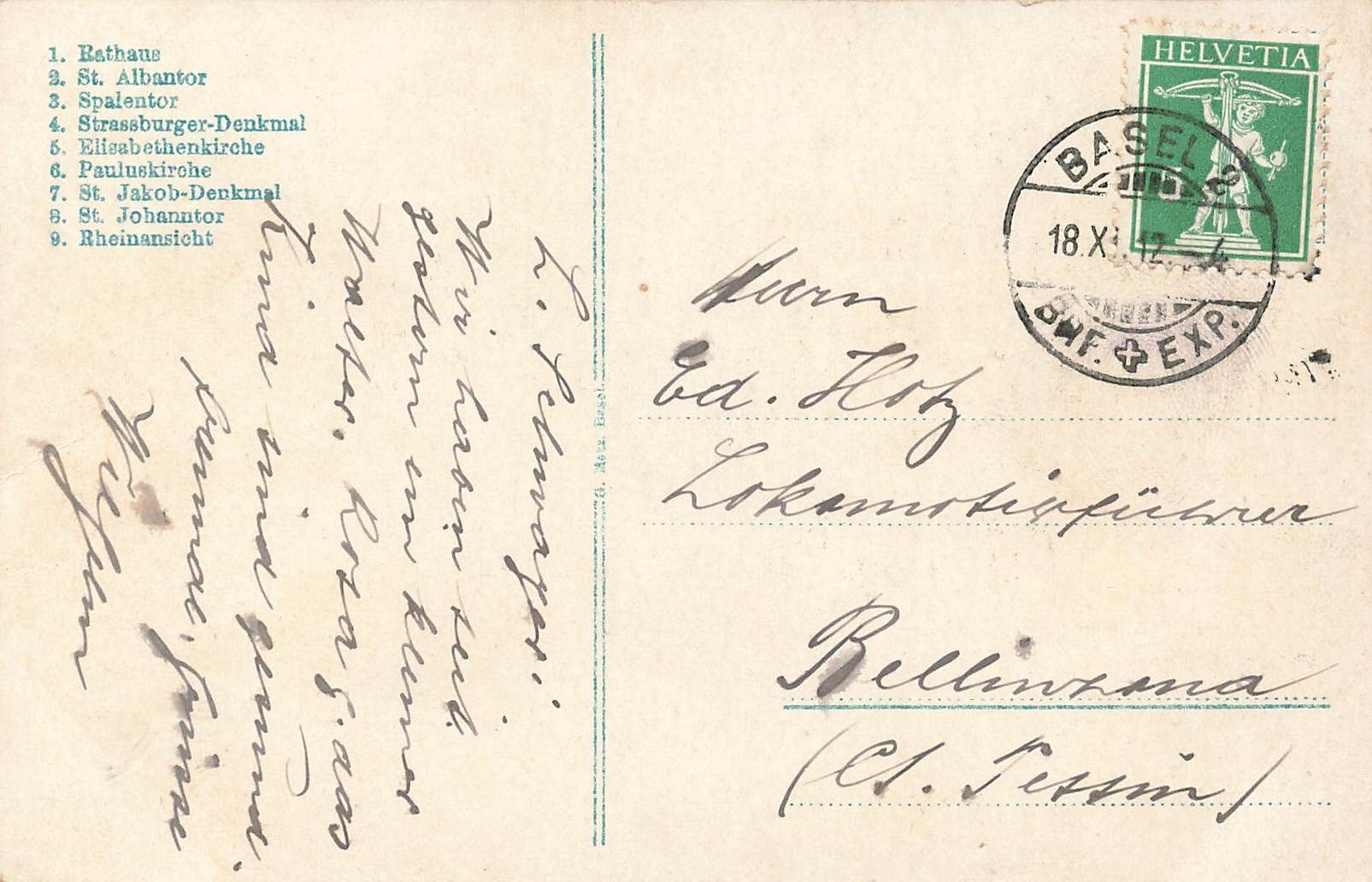 Cartes postales: Basel litho – D'occasion à Biasca par Blenio71 1