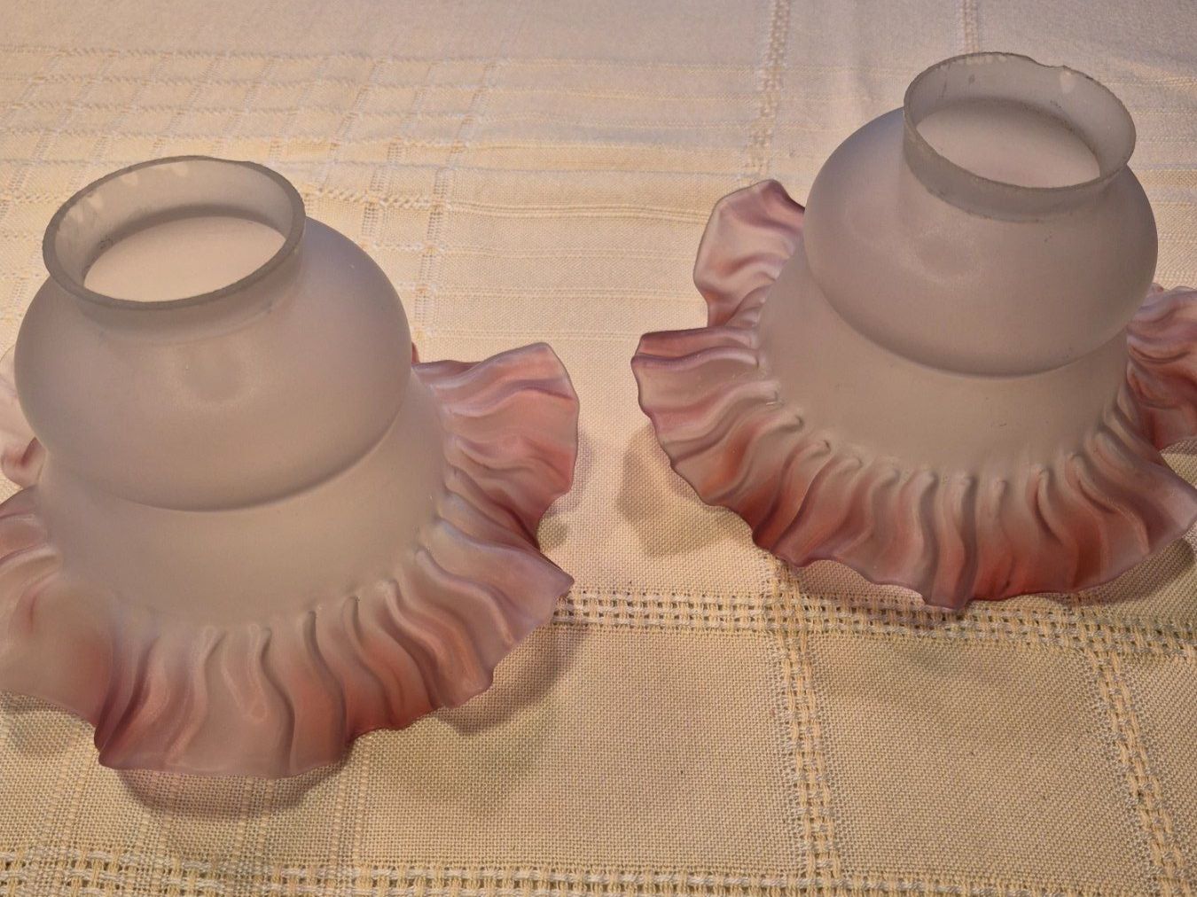 Lampen: 2 verres de lampe anciens – Gebraucht aus charmoille von mir_my9f