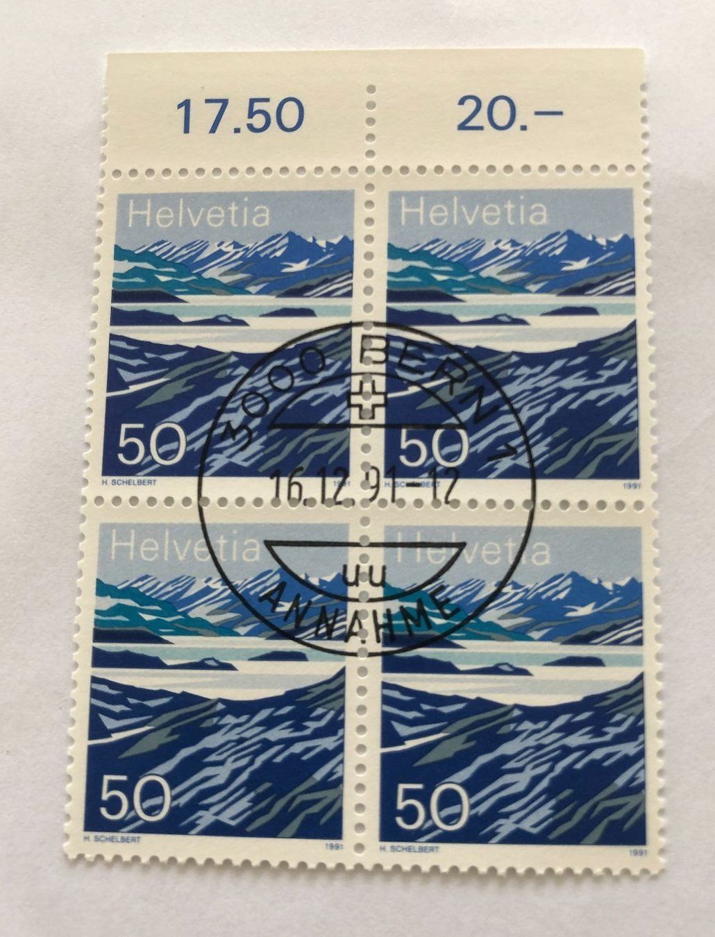 Tutti i francobolli: 4 er Block Nr.819 mit Vollstempel Bern – Usato da Aarau venduto da Billa007