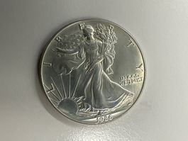 1 Unze Silber American Eagle 1986