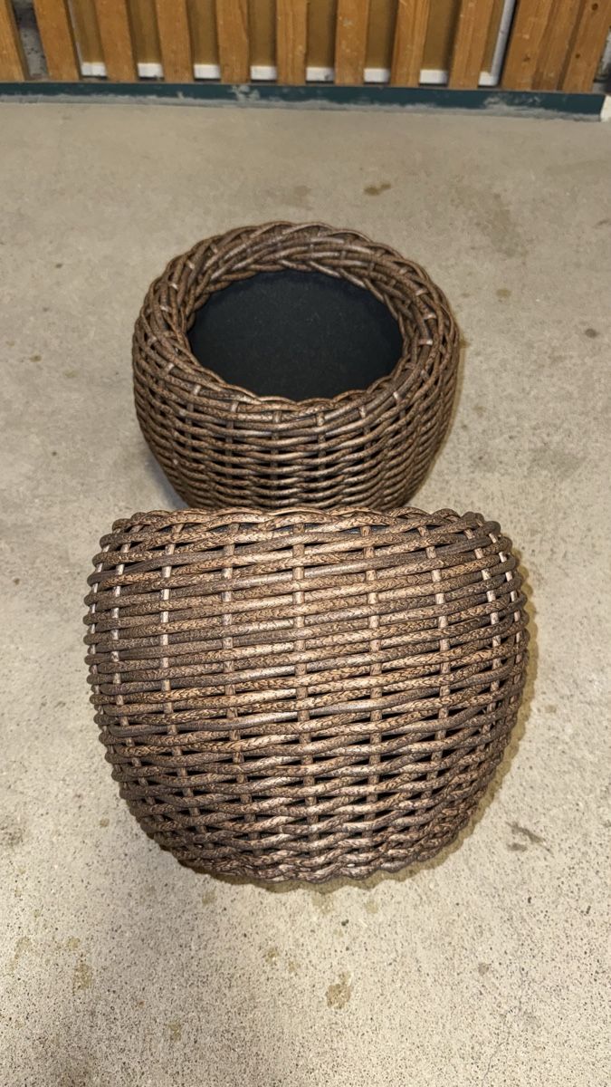Vasi per fiori: Rattan Planter Pots (2) – Nuovo (secondo la descrizione) da Unterentfelden venduto da che_9xcp 4