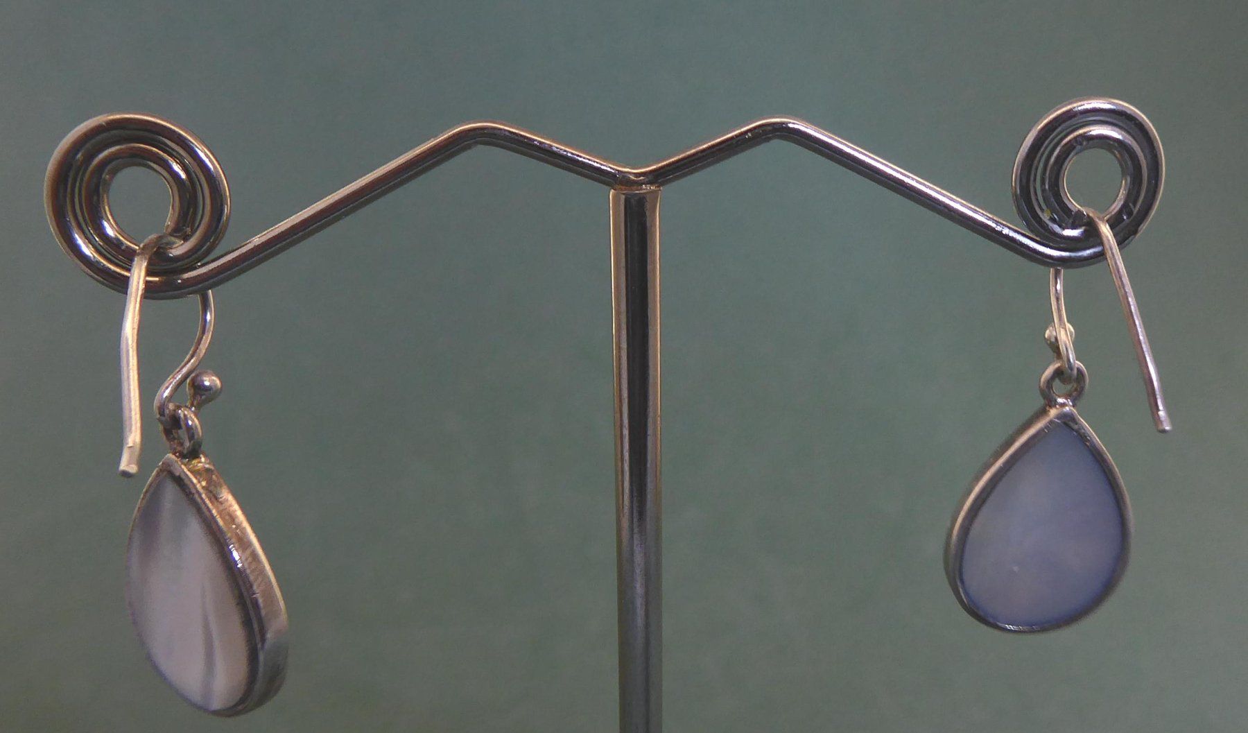 Orecchini pendenti & Orecchini a lobo: Ohr Ringe / Hänger 800 Silber mit Perlmutter – Usato da Muri AG venduto da silvermouse007 1