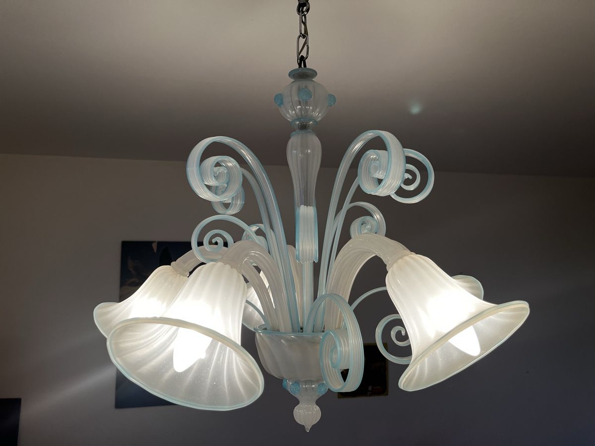 Lampadari & plafoniere: Mid Century Murano Glas Kronleuchter  – Usato da Bern venduto da fotolog111 2