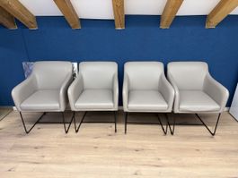 6 Stück Kunstleder Stühle