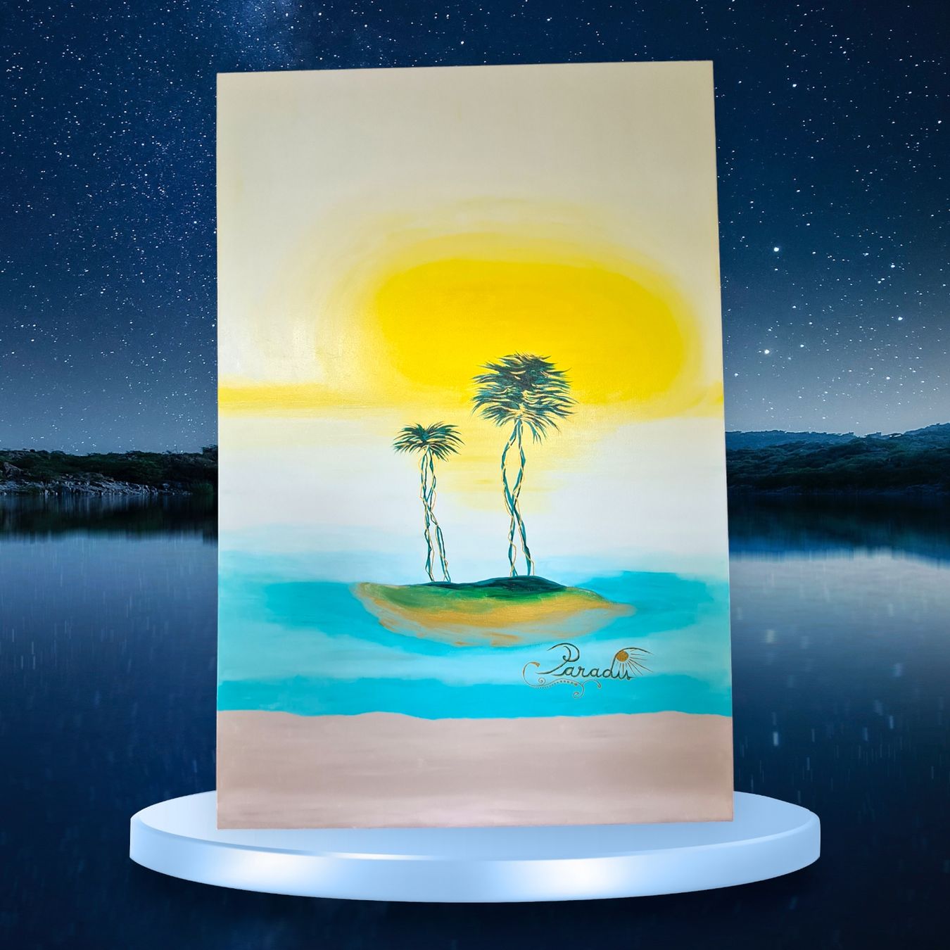 Tele & Cornici: GRAND Tableau "PARADIS" Unique (peint main) RETRAIT – Nuovo e nell'imballaggio originale da Etoy venduto da MyStyleMyMode 3