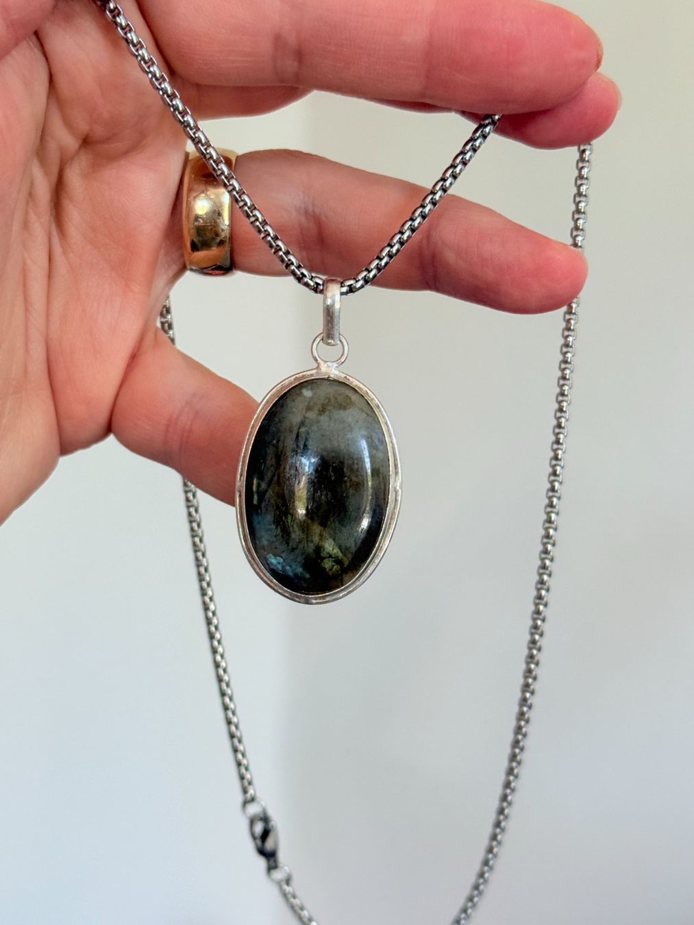 Catenine: Pendentif Labradorite - Élégance & Mystère ✨ – Nuovo e nell'imballaggio originale da Genève venduto da AWWA 4