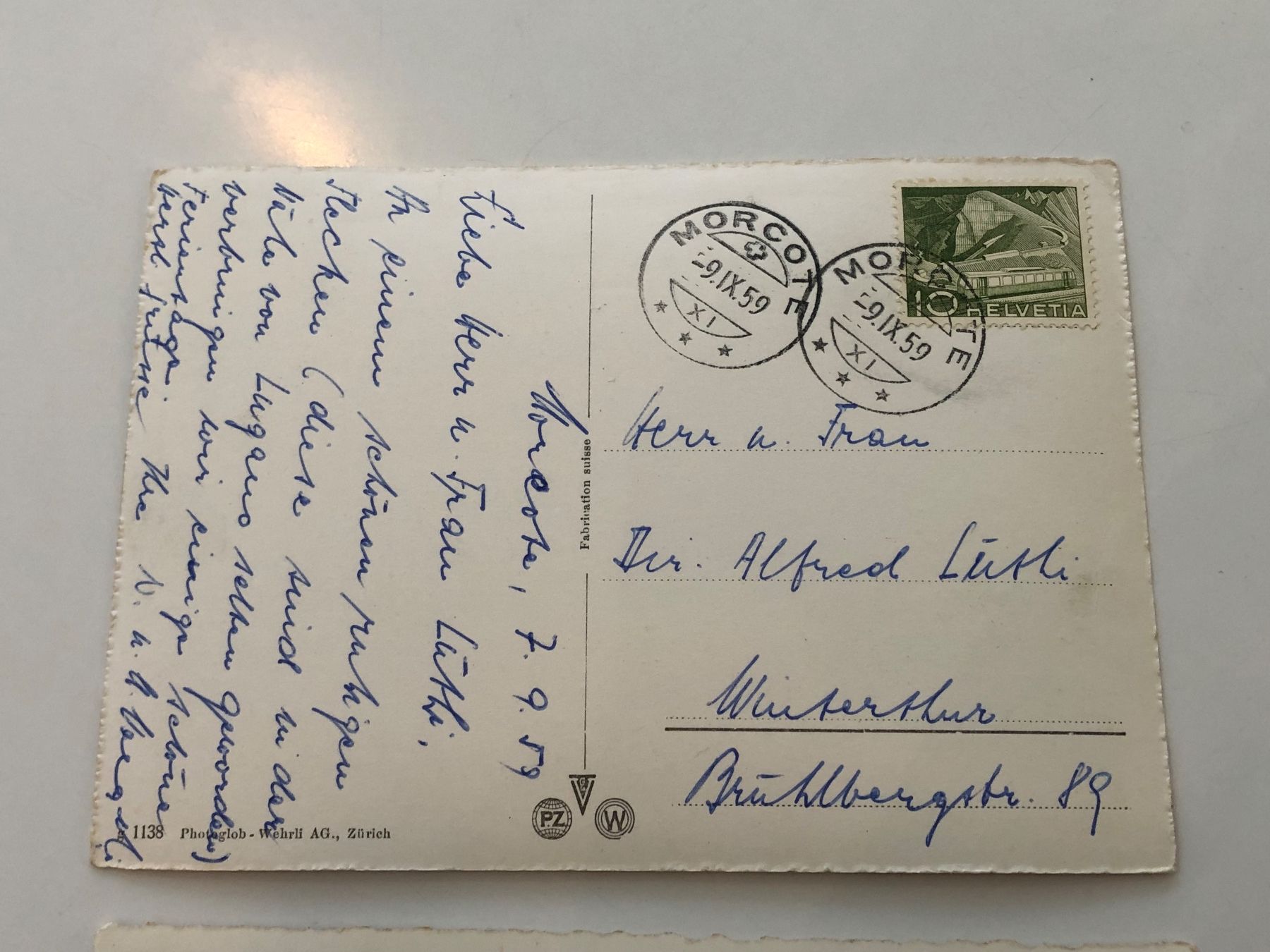 Cartoline postali: 2x alte Ansichtskarten MORCOTE, Tessin – Usato da Lufingen venduto da Rac0 3