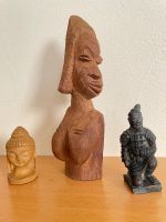 3 Figuren: Afrikanisch, Buddha, Krieger Figur Deko St...