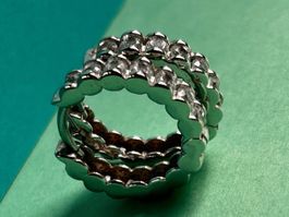 Silber Ohrringe Zirkonia Creolen funkelnd elegant