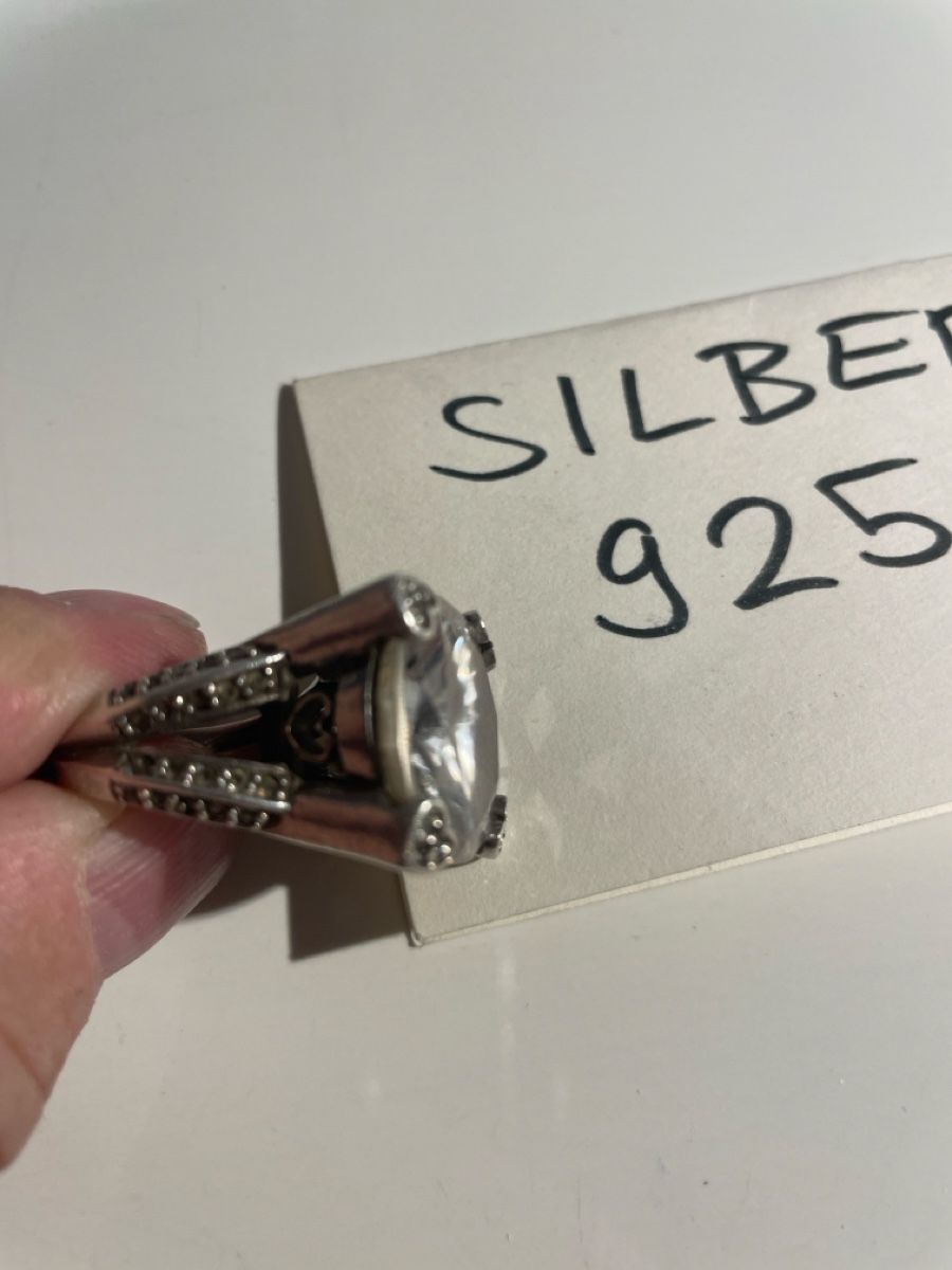 Anelli: F 859 ) Vintage Ring Silber 925 mit Stein – Usato da Diepoldsau venduto da Ganthammer 2