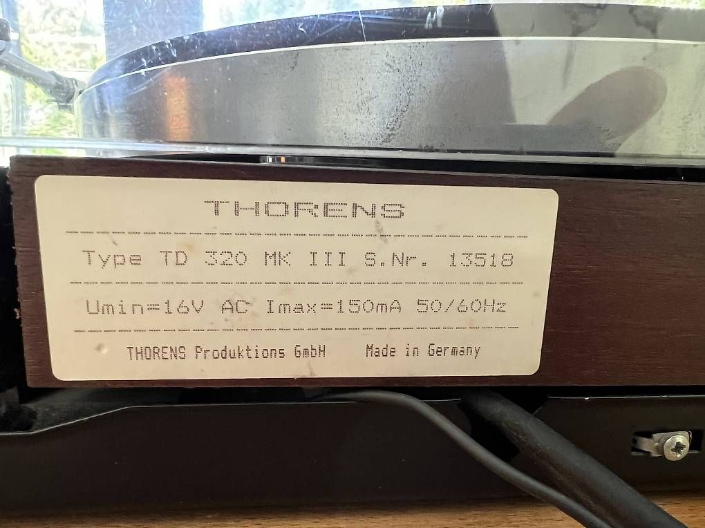 Thorens Giradischi: Thornes TD 320 MK3 – Usato da Zürich venduto da kuechenautomat 2