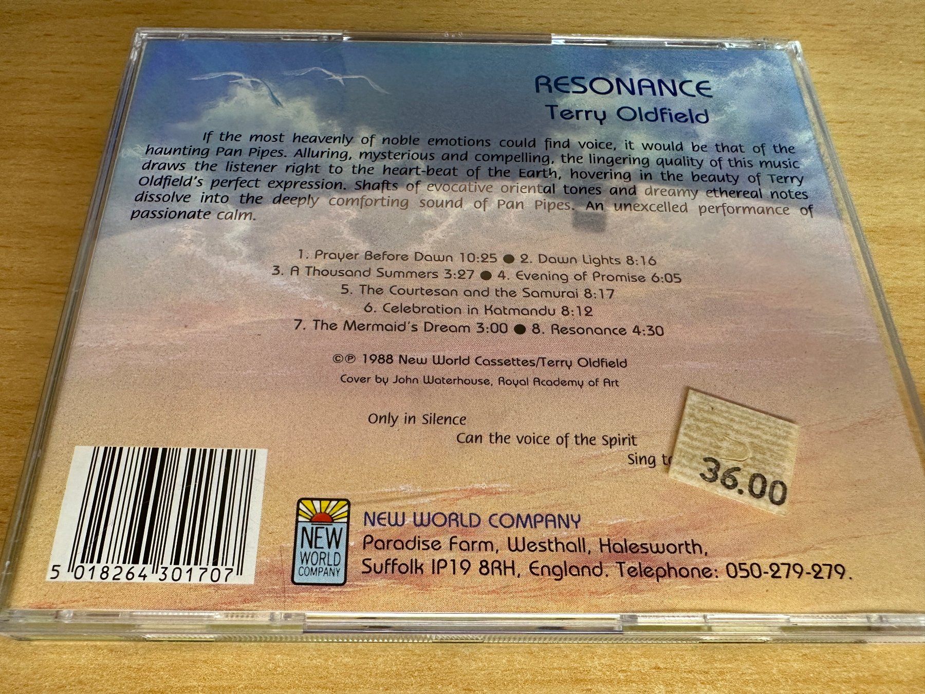 CD: Terry Oldfield – Resonance – Usato da Rikon im Tösstal venduto da Alpenmutz 1