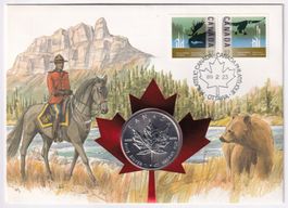 Münzenbrief Kanade 1 Unze 1989