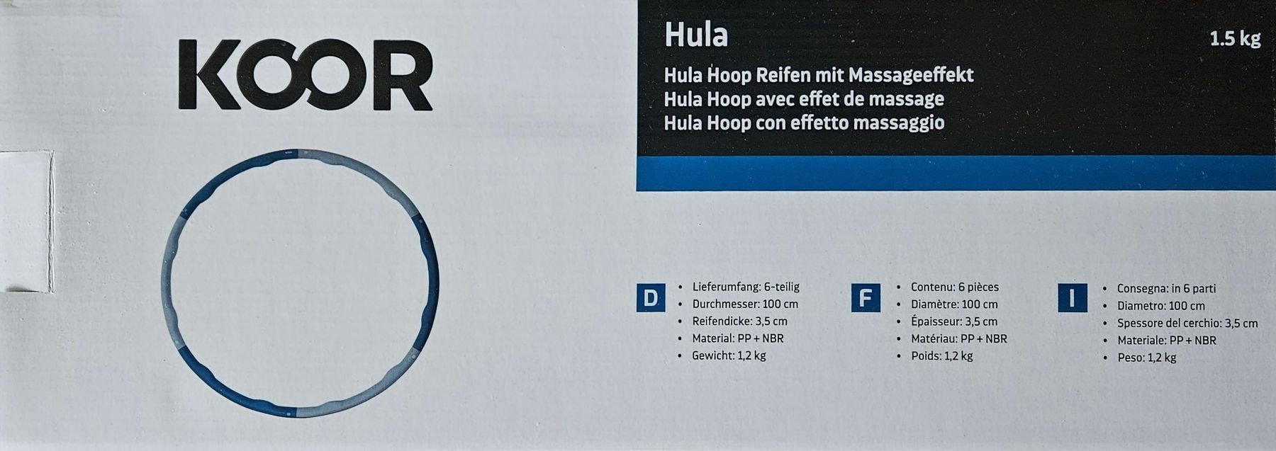 Dispositivi per massaggi: Hula Hoop Reifen mit Massageeffekt 100cm – Nuovo e nell'imballaggio originale da Wil SG venduto da T_T