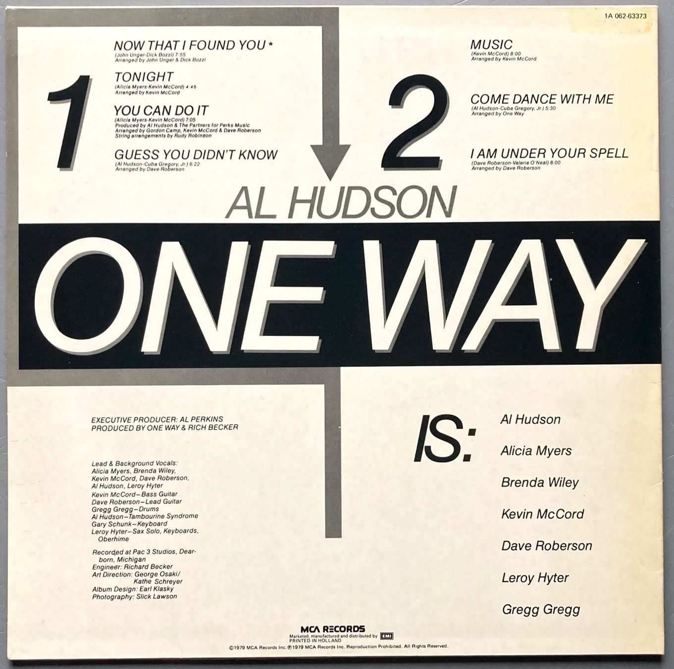 Dischi in vinile: ONE WAY FEATURING AL HUDSON - ONE WAY FEATURING AL HUDSON – Usato da Poliez-Pittet venduto da Newtown-Records 1