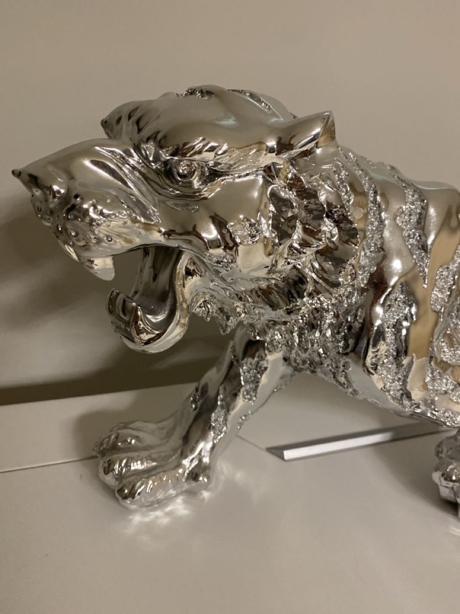 Skulpturen & Statuen: Tiger Figur Silber – Neu (gemäss Beschreibung) aus Wolfwil von ISAsShop 2