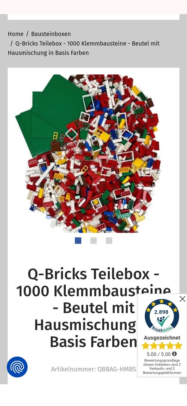 Kit di costruzioni: Q- Bricks, Klemmbausteine, grosses Set – Usato da Dettighofen Lengw. venduto da mai_75wt 9
