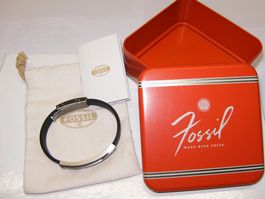 Fossil Armband Kautschuck/Stahl OVP