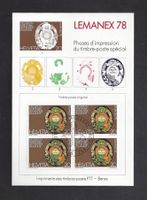 1978 LEMANEX 78 Phases d'impression du timbre-poste spécial