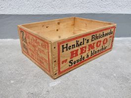 alte Holzkiste Kiste HENCO HENKEL 'S BLEICHSODA SEIFENKISTE