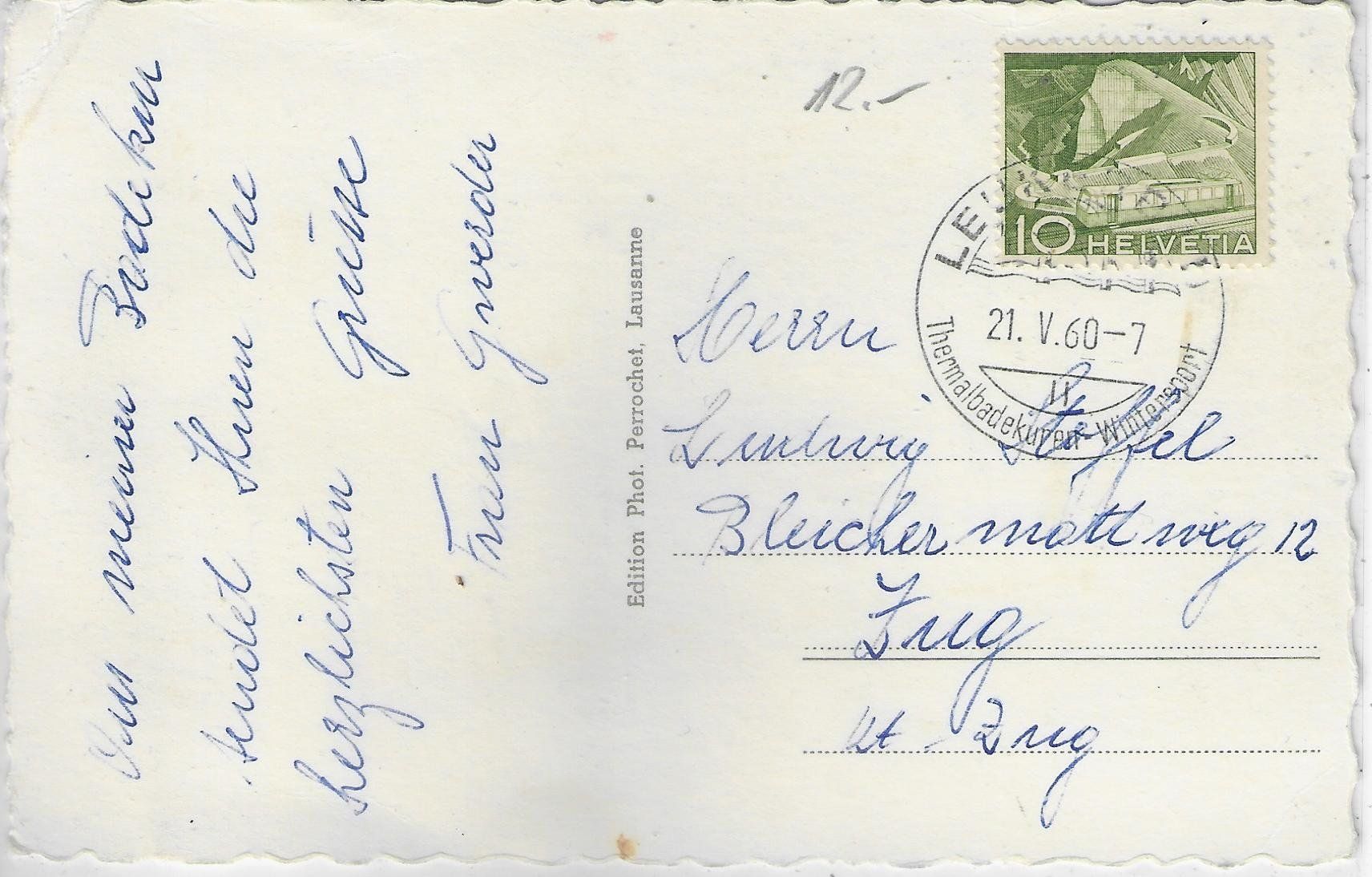Cartoline postali: Loeche-les-Bains et le Gemmi - Leukerbad – Usato da Ettingen venduto da Kartenplanet 1