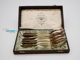 G.BILLIAN & FILS 6 Antike Silberlöffel in Schatulle