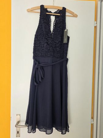 Traumhaftes Cocktailkleid, ESPRIT, neu, Gr. XS, dunkelblau
