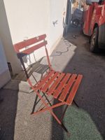 Gartenstuhl, alt, Klappstuhl Holz/Metall, Vintage Look
