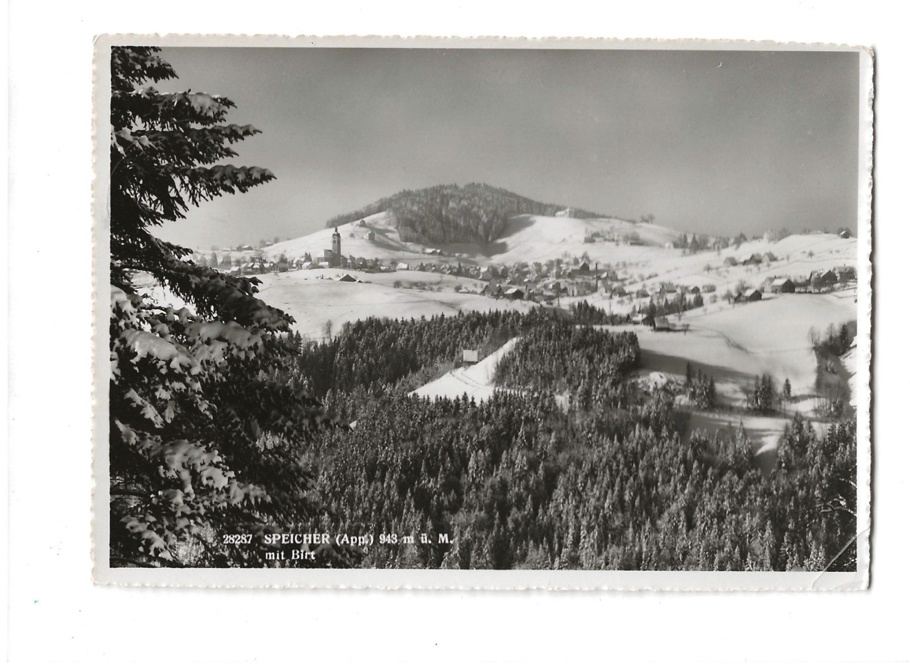 Ansichtskarten: AK 1957 Speicher Appenzell, im Winter – Gebraucht aus Greifensee von 315WDO