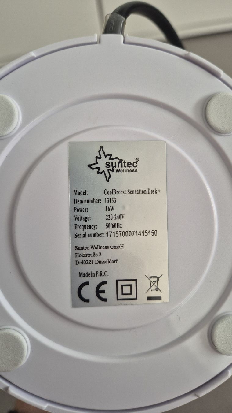 Ventilatori: SUNTEC Tischventilator CoolBreeze Sensation – Nuovo (secondo la descrizione) da Eschenbach SG venduto da Nino.M 3