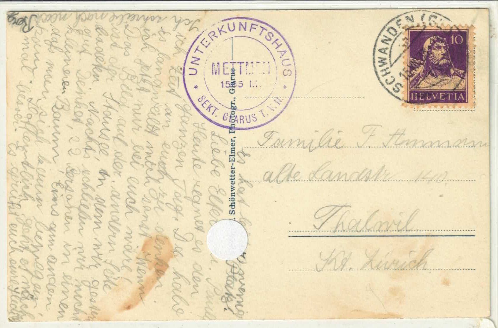 Cartoline postali: Stausee Garichte ob Schwanden GL – Usato da Ettingen venduto da Kartenplanet 1