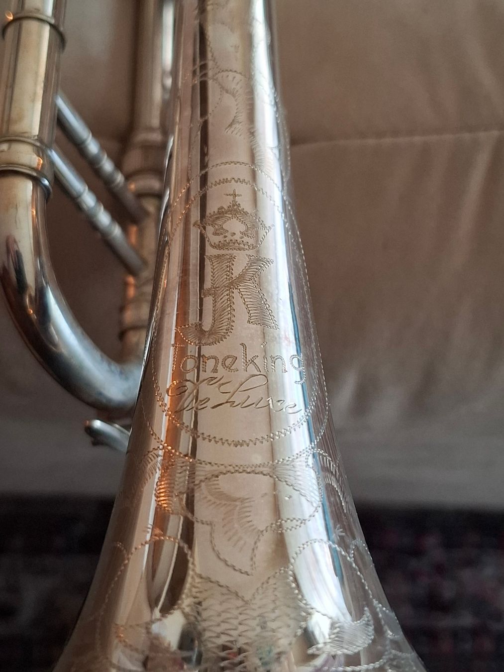 Strumenti musicali: Cornet mit Koffer versilbert Gravur "J. K." "Toneking" "B... – Usato da Dietikon venduto da bru_cht6 1