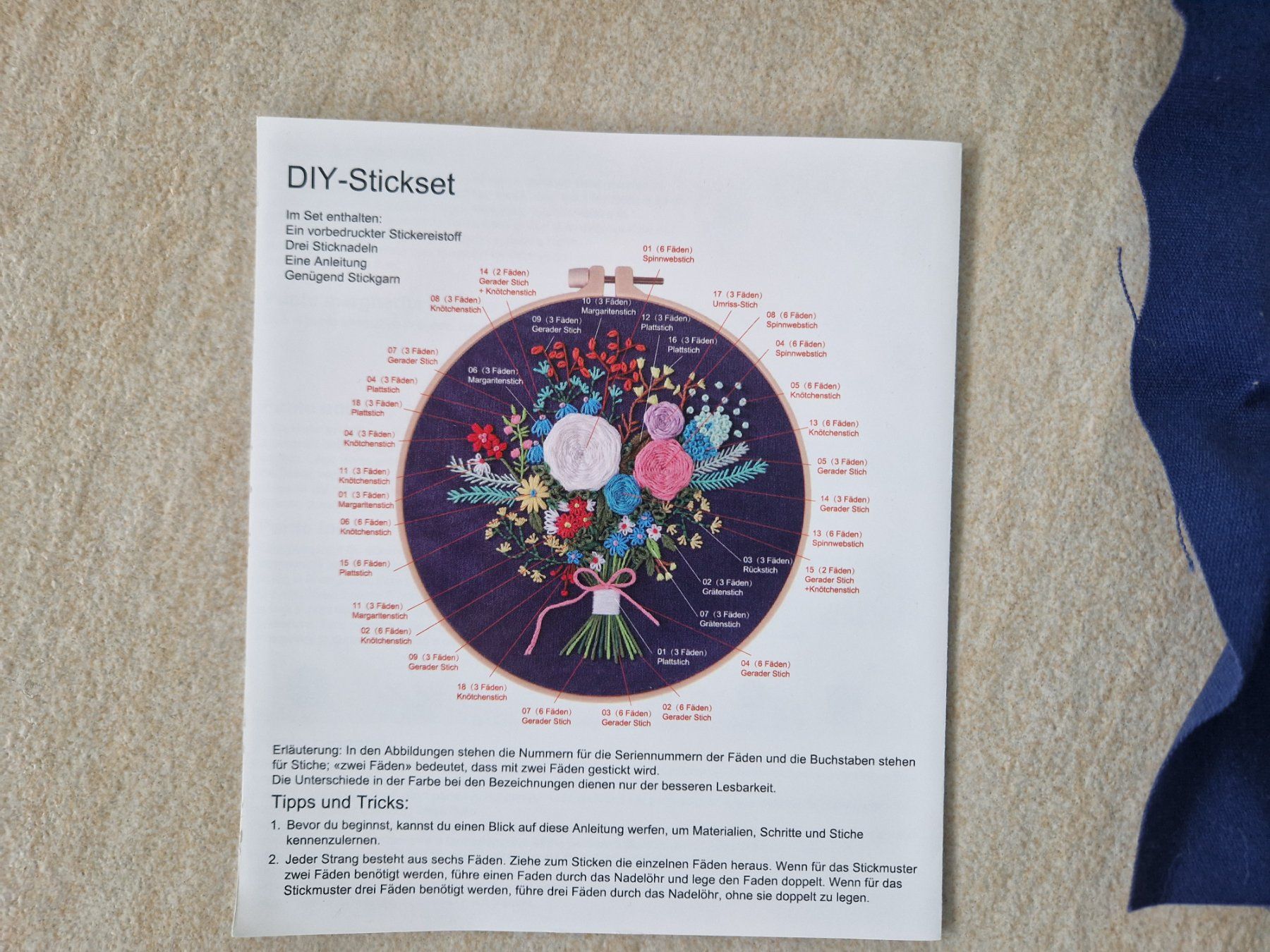 Kit bricolage: DIY Stickset Sticken Basteln Handarbeit – Usato da Beinwil am See venduto da remagaut5712 1