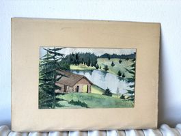 Fantastiche Aquarelle Signiert mit Inizialen