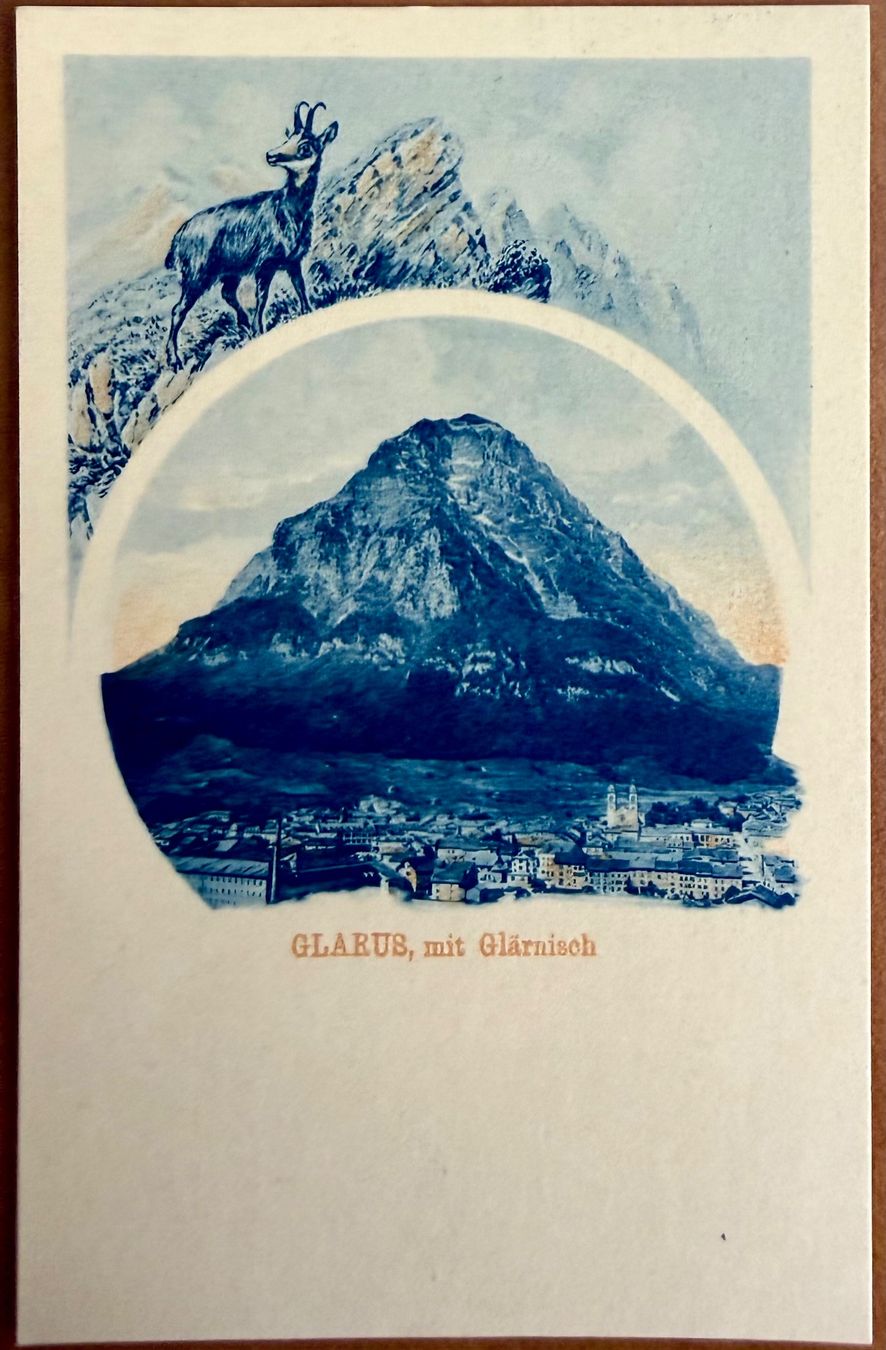 Ansichtskarten: Glarus - Chamois - Litho AK – Gebraucht aus Lutry von Ediego
