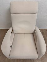 Relaxsessel mit Liegefunktion und Drehteller Creme