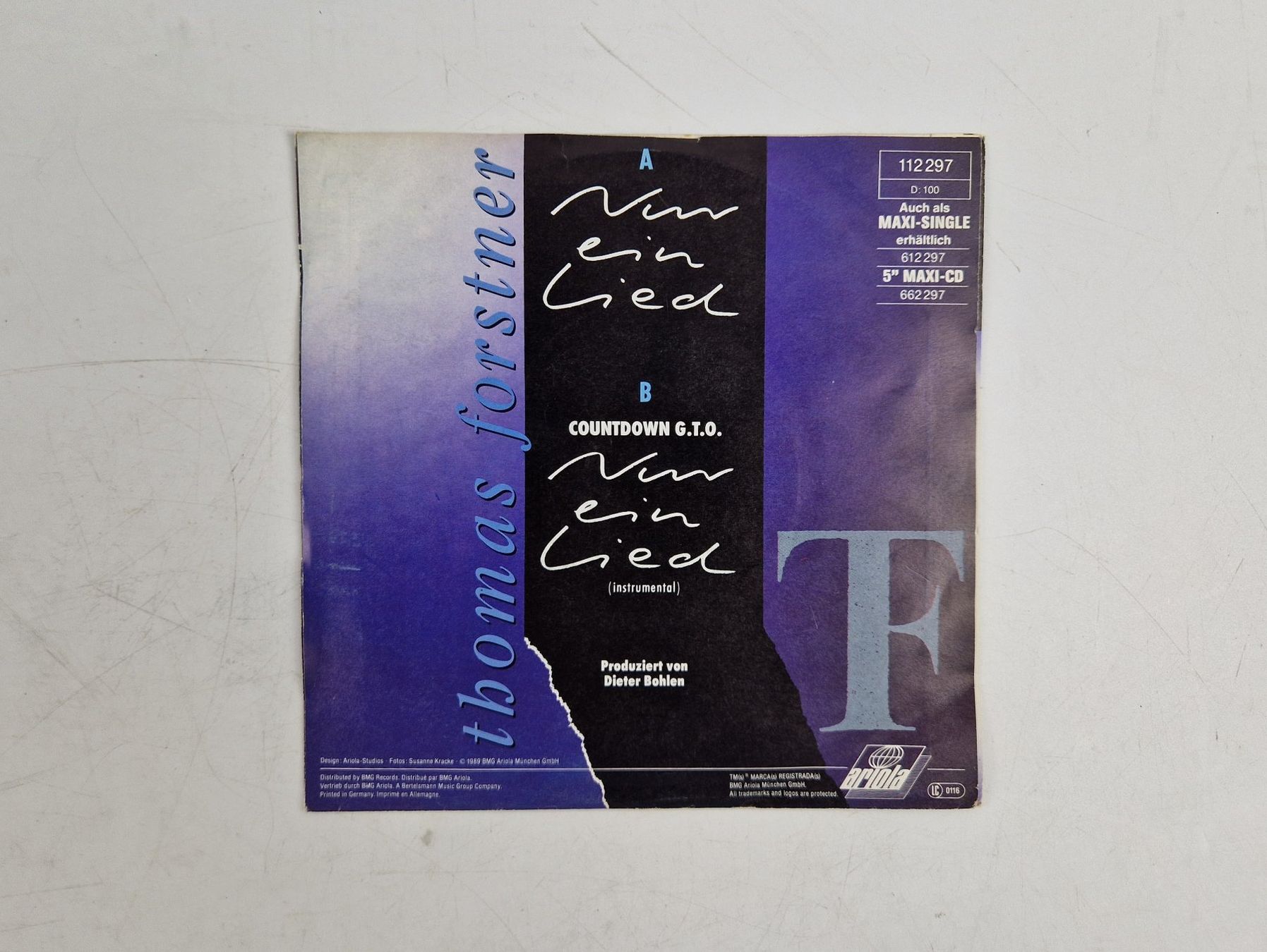 Schallplatten: Thomas Forstner (1 Single) – Gebraucht aus Muhen von Restwert_Muhen 1