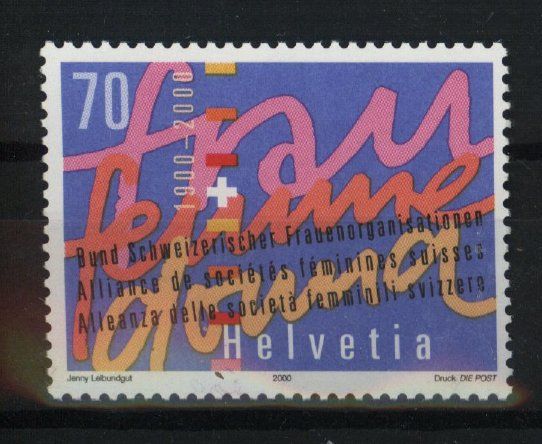 Tutti i francobolli: 2000, 100 Jahre Alliance F ** – Usato da Willisau venduto da Vollstempel