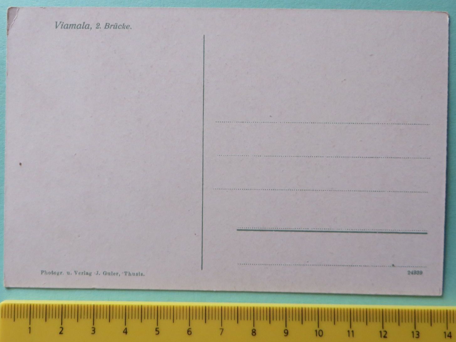 Cartoline postali: SCHÖNE ALTE ANSICHTSKARTE VIAMALA 2.BRÜCKE, J.GULER THUSIS – Usato da Neuhausen am Rheinfall venduto da Arielle55 1