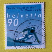 Nr.1068 GESTEMPELT Skirennfahrer 2002  Siehe Original Fotos.