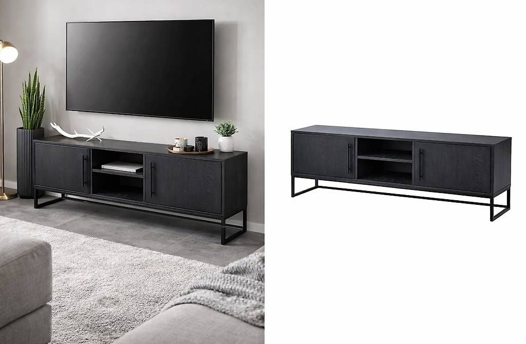Mobili TV: TV Möbel in Eiche schwarz – Nuovo e nell'imballaggio originale da Kölliken venduto da erostar