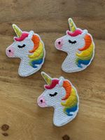 3x  Aufnäher   Patch zum Aufbügeln  Einhorn