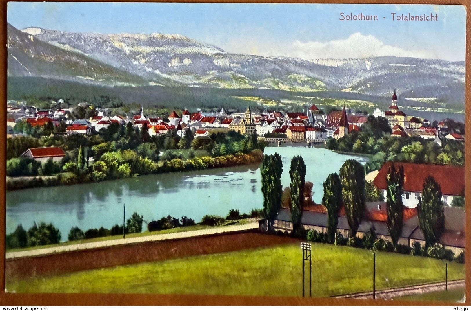 Cartoline postali: Solothurn - Totalansicht 1915 – Usato da Lutry venduto da Ediego