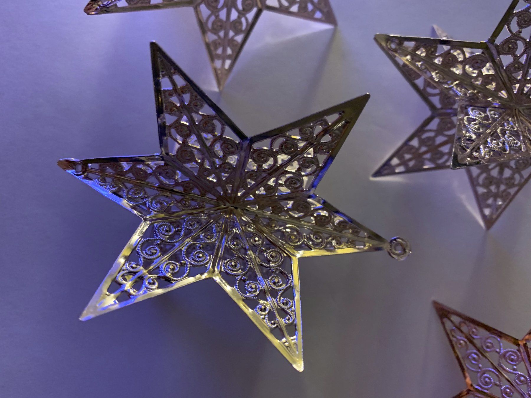 Tutte le decorazioni: 4 Weihnachtssterne rosa silber – Usato da Zürich venduto da MeineBilderkiste 2