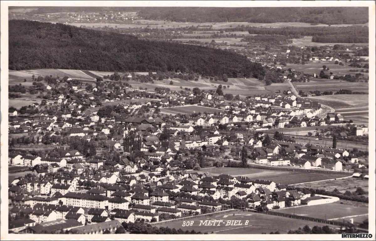 Cartes postales: Biel Mett // Luftbild 1960 – D'occasion à Basel par intermezzo12