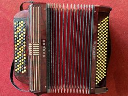 Chromatische Handorgel Akkordeon Hohner 40er-Jahre Rarität
