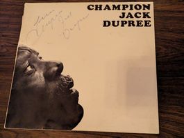 LP Champion Jack Dupree Barrelhouse Blues Signiert